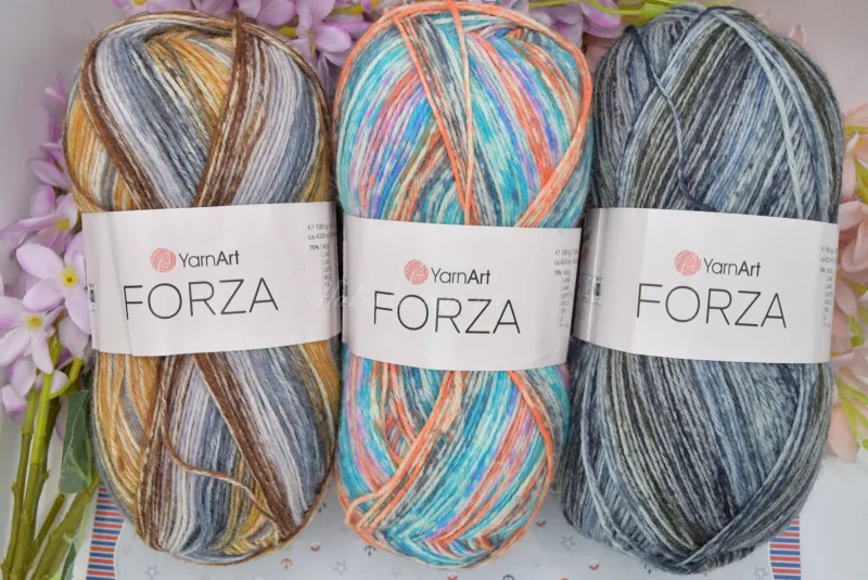 Пряжа шкарпеткова Форза ЯрнАрт Forza Yarn Art шкарпеткова для в