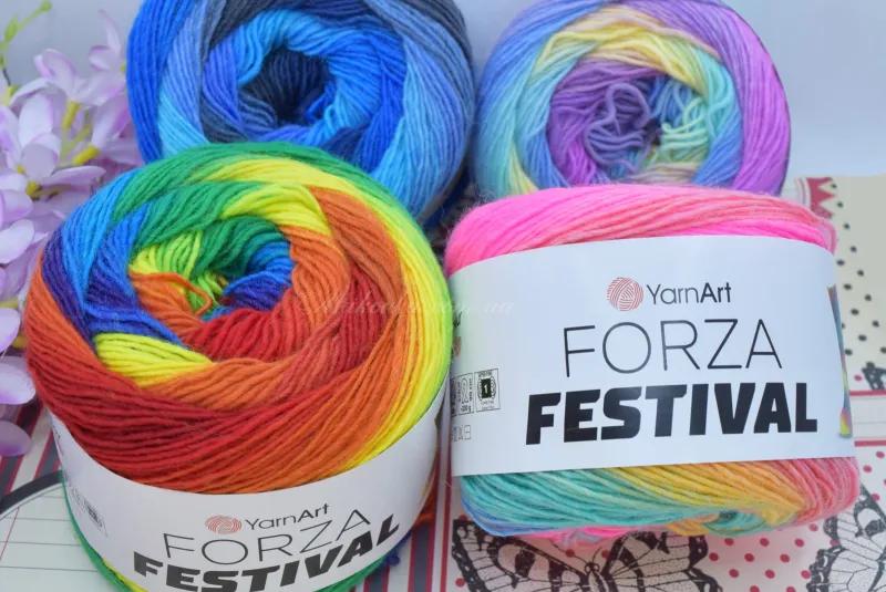 Пряжа Forza Festival Yarn Art шкарпеткова Форза Фестиваль ЯрнАрт