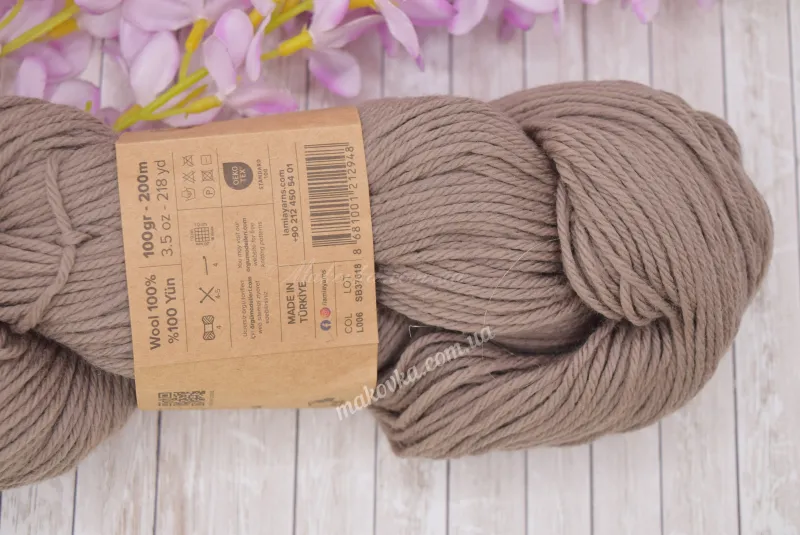 Пряжа Natural wool la mia шерстяная Натурал вул ла міа | Маковка