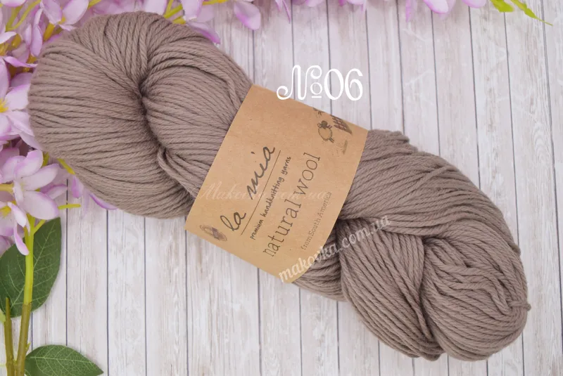 Пряжа Natural wool la mia шерстяная Натурал вул ла міа | Маковка