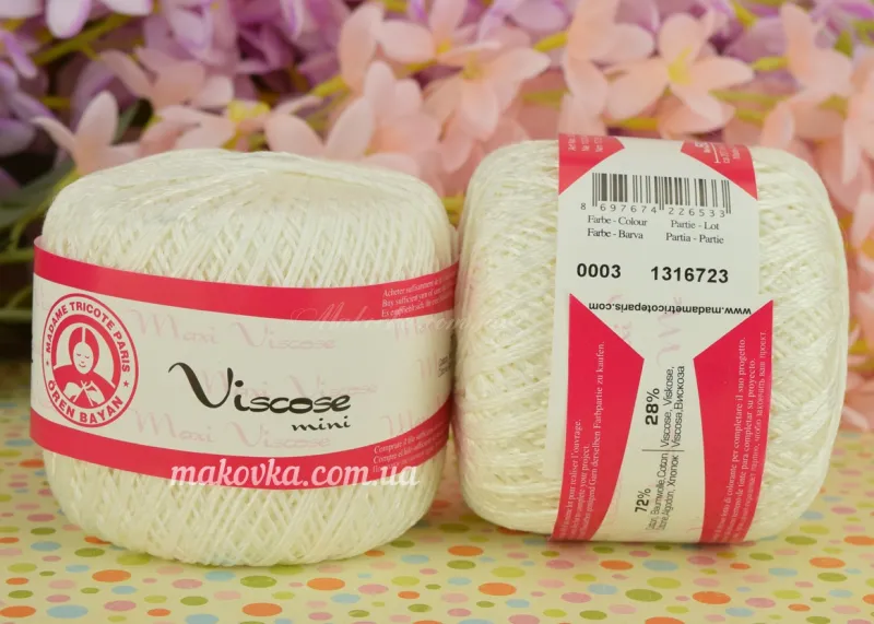 Пряжа Maxi Viscose mini Madame Tricote Макси Вискоза миниМадам