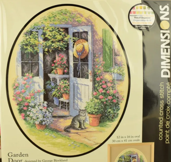 Набор для вышивания крестиком 35124 Garden Door, DIMENSIONS