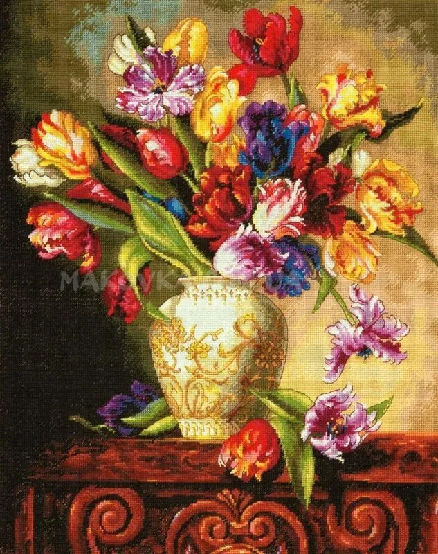 Набір для вишивання хрестиком 70-35305 Тюльпани//Parrot Tulips