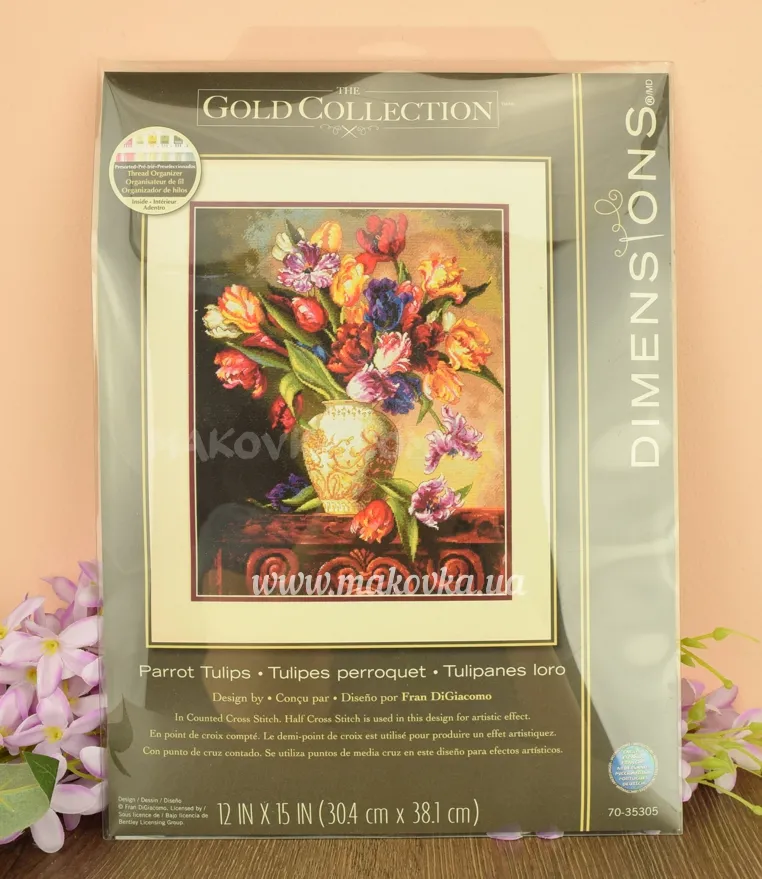 Набор для вышивания крестиком 70-35305 Тюльпаны//Parrot Tulips