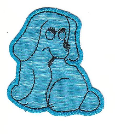 Термо-аппликация Детская Собака голубая