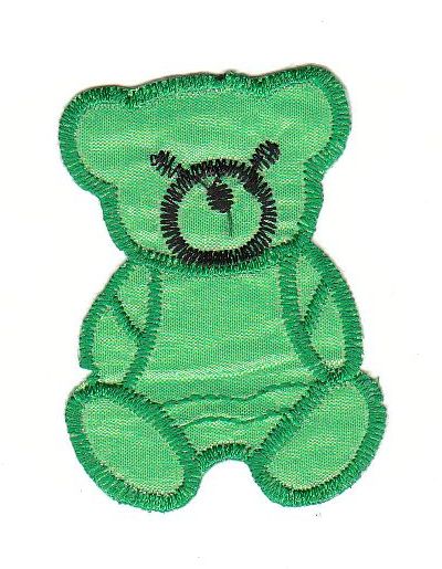 Термо-аппликация медведь зелен