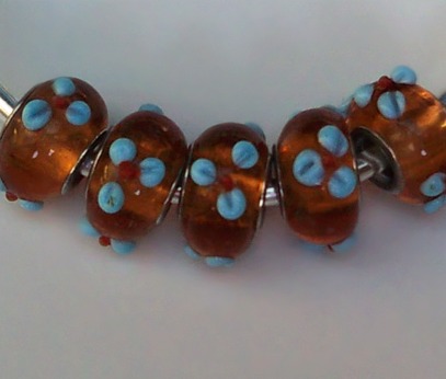 Бусина Пандора Lampwork №13 фото