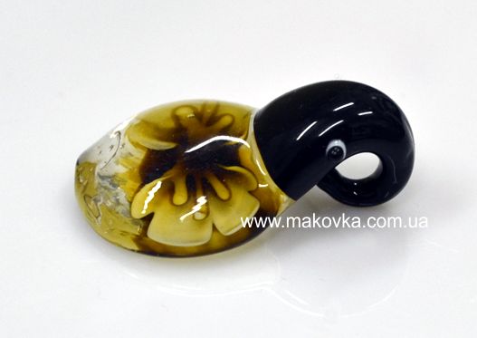 Подвеска-кулон Lampwork Жук синяя