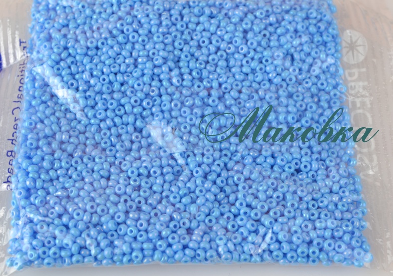 Чешский бисер Preciosa №10/0, круглый, цвет 64020 голубой