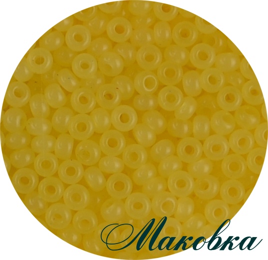 Чешский бисер Preciosa №10/0, круглый, цвет 02281 светло-желтый 