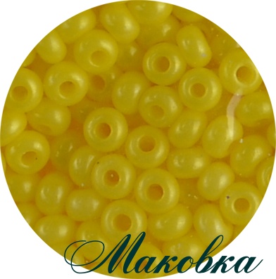 Чешский бисер Preciosa №10/0, круглый, цвет 16386 желтый