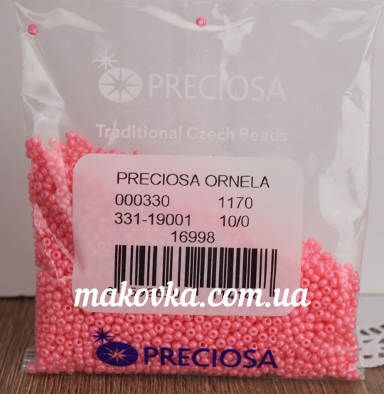 Чешский бісер Preciosa №10/0, круглый, цвет 16998 розовый, 50 г