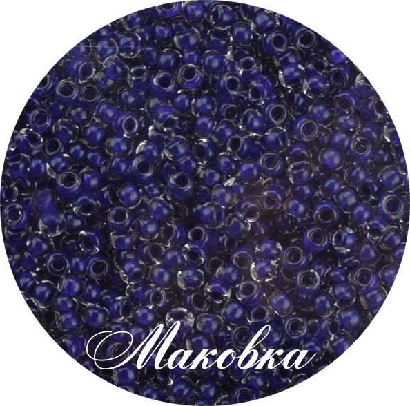 Чешский бисер Preciosa №10/0, круглый, цвет 38428 т.синий