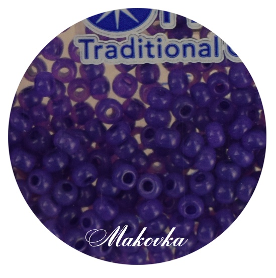 Бісер 5 гр Preciosa 17828 цветной алебастр фиолетовый