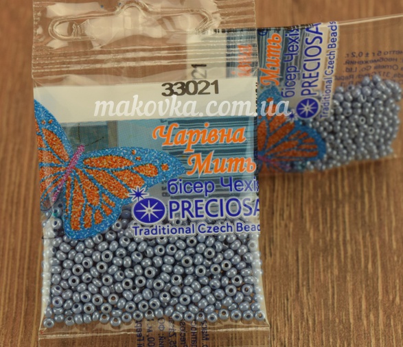 Бисер 5 гр Preciosa 33021 сфинкс, серо-синий