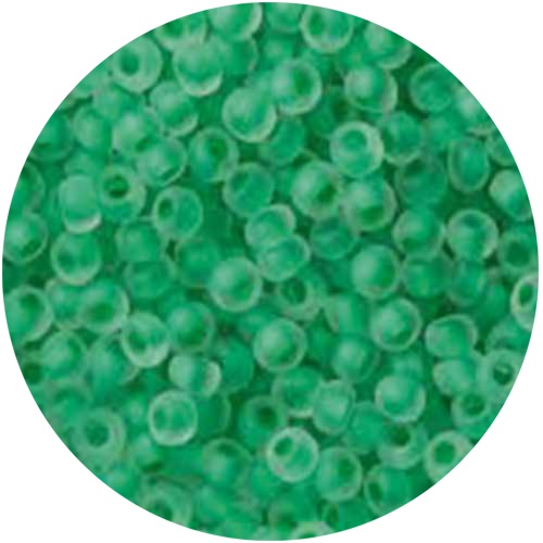 Бисер 5 гр Preciosa 38356 Прозрачный матовый (тертый) с прокрасом внитри зеленый , ЧМ