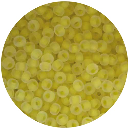 Бисер 5 гр Preciosa 38386 Прозрачный матовый (тертый) с прокрасом внитри желтый, ЧМ