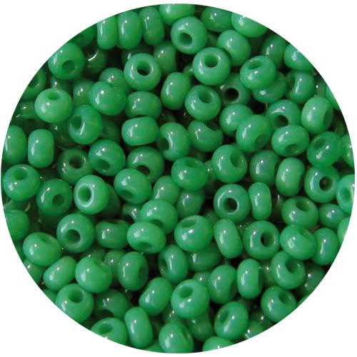 Бисер 5 гр Preciosa 52240 натуральный непрозрачный зелёный