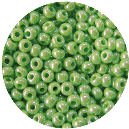 Бисер 5 гр Preciosa 58410 непрозрачный блестящий зеленый