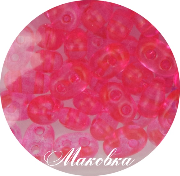 Бісер 5 гр Preciosa 393, ТВИН прозрачный розовый