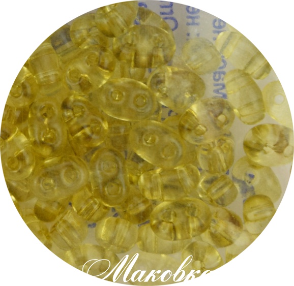Бісер 5 гр Preciosa 404, ТВИН прозрачный бледно-желтый