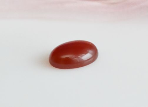 Кабошон из натурального Агата, овал, красный, 10х14 мм