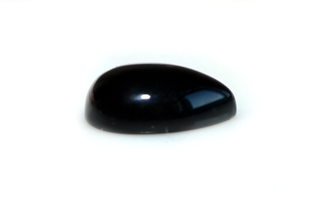Кабошон из натурального Агата, Капля 12х16 мм, черный