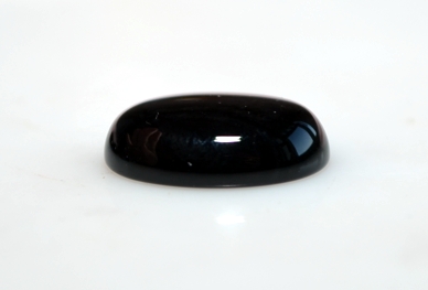 Кабошон из натурального Агата, овал 10х14 мм, черный