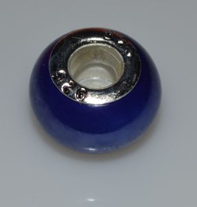 бусина пандора керамическая синяя №09