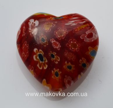 бусина Millefiori сердце 