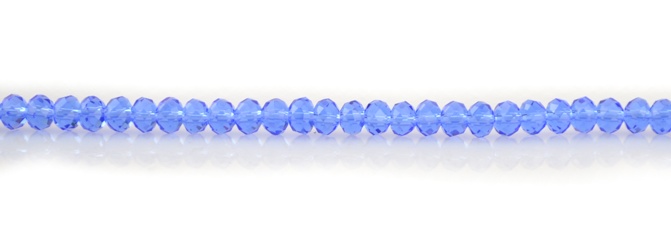 Хрусталь 3х4 мм №6, 1 низка синий Sapphire 