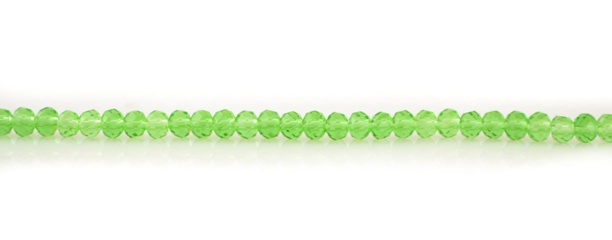 Хрусталь 3х4 мм №8, зеленый Peridot , 1 низка