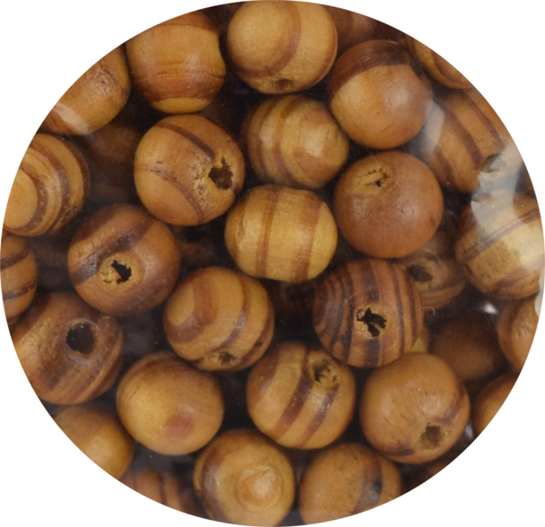 Набор деревянных бусин, шар 8 мм Коричневые, 100 шт/уп