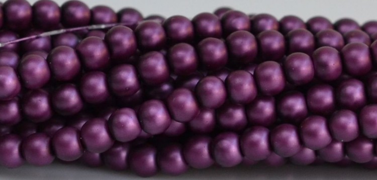 Матовый жемчуг 4 мм №04 фиолетовый