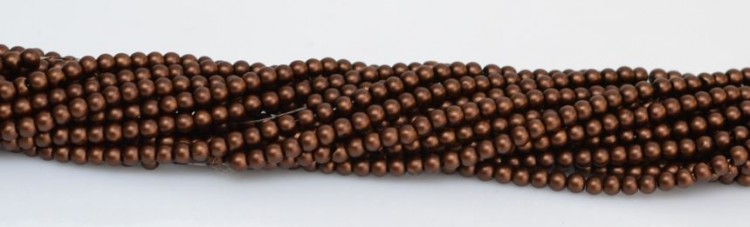 Матовый жемчуг 4 мм №07 шоколадный
