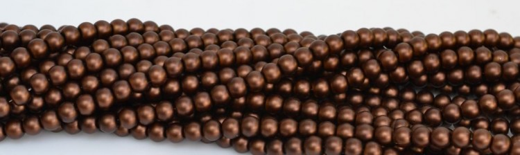 Матовый жемчуг 8 мм №01 шоколадный