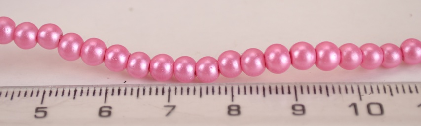 Жемчуг 4 мм, Розовый (rose pink) №51, низка