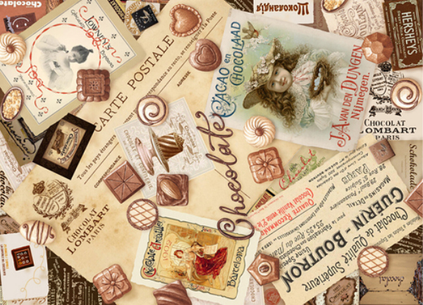 Декупажная карта Реклама шоколада, 30,8х44 см, Cheap Art
