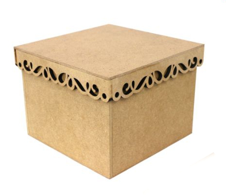 Коробка с фигурной крышкой - 2 , размер 15х15х13 см, заготовка для декупажа МДФ