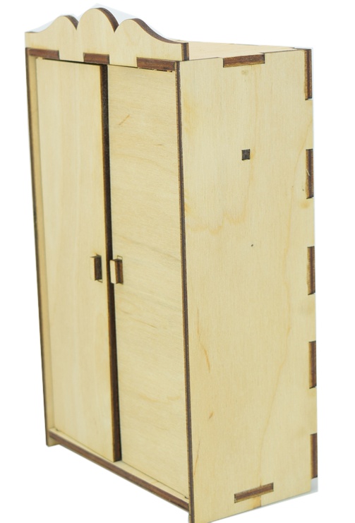 Шкаф с плечиками(3шт), №1169, 12х6,5х20см
