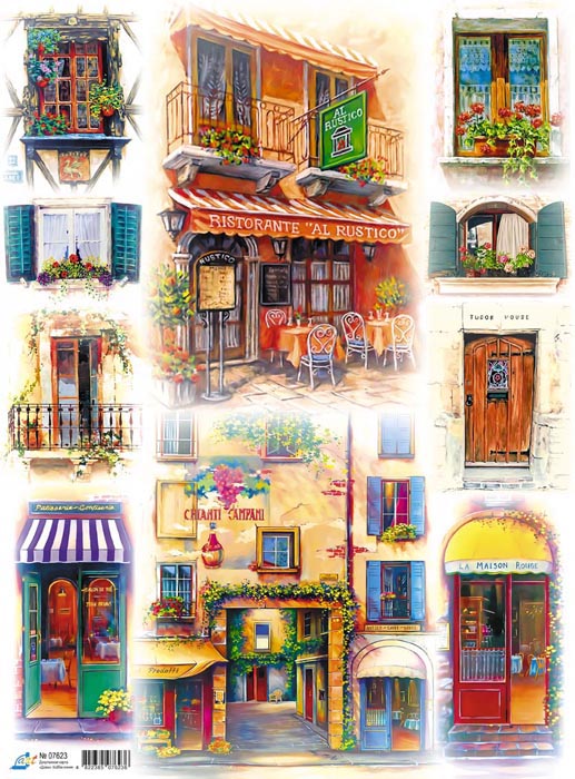 Декупажная карта Дома, 40х30см, Art