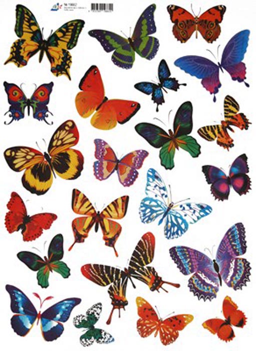 Декупажная карта Бабочки, 40х30см, Art