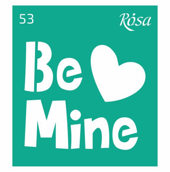Трафарет самоклеющийся №53, серія Love, Be Mine, 9х10 см