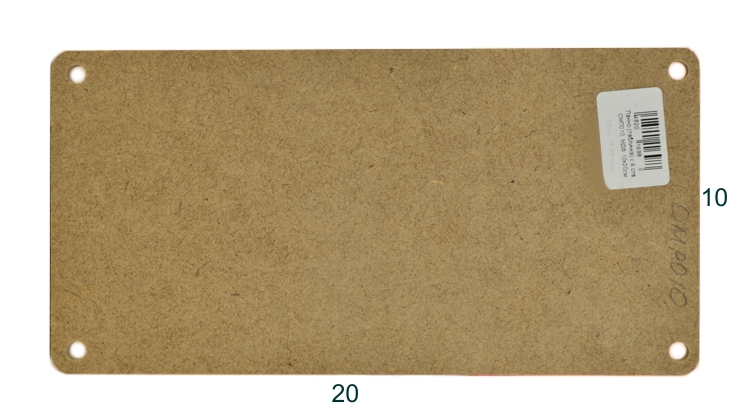 Панно (табличка) с четырьмя отверстиями, МДФ. 10х20 см