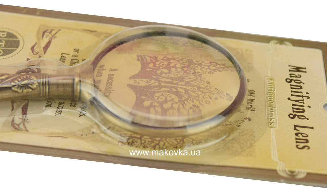 Винтажная Лупа, с колечком для цепочки, старинная бронза, VT-07 РТО