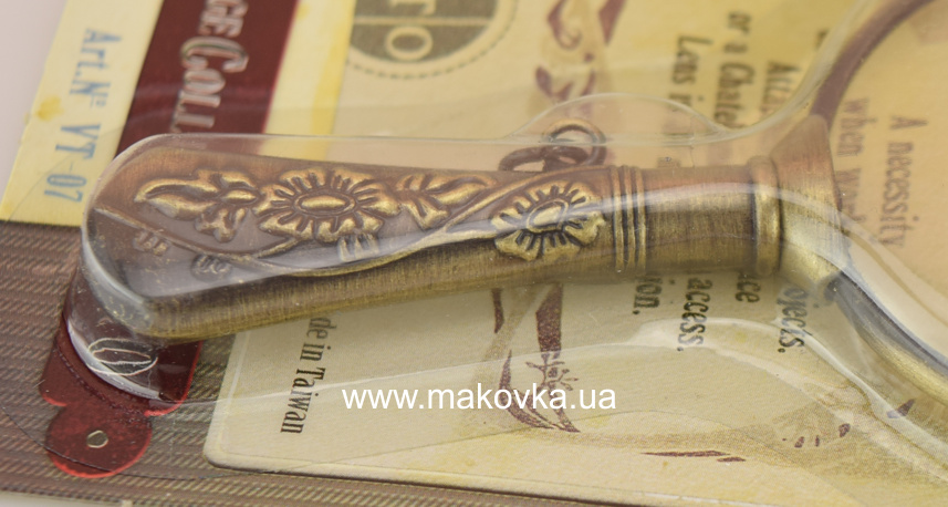 Винтажная Лупа, с колечком для цепочки, старинная бронза, VT-07 РТО