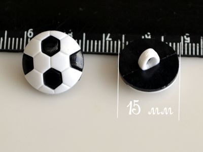 Пуговица декоративная Футбольный мяч, 5 шт