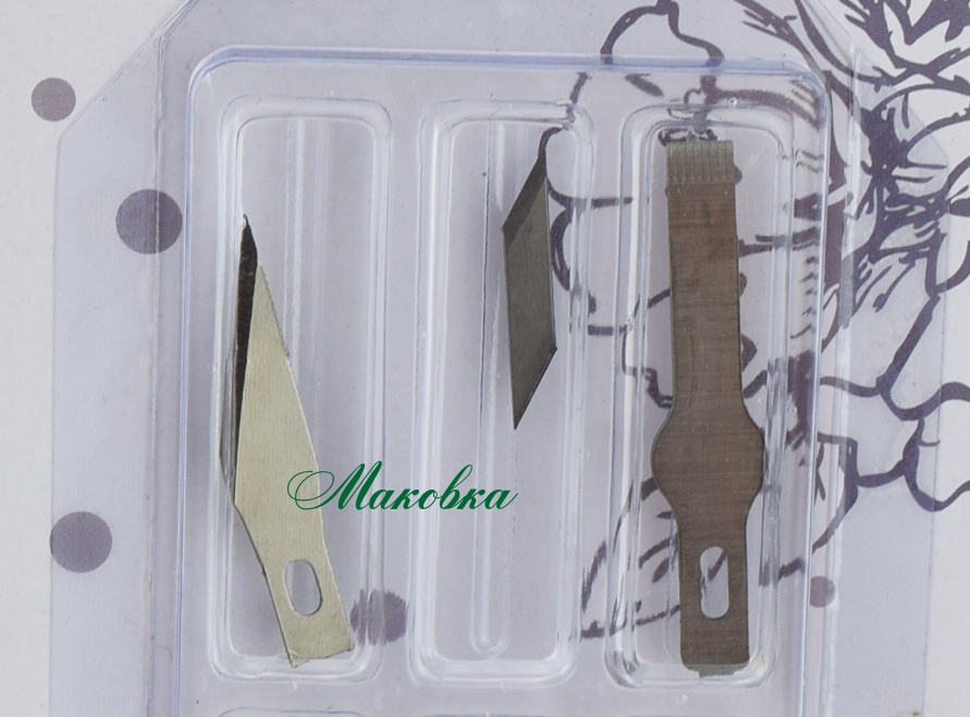 Набор лезвий фигурных для макетного цангового ножа, 6 шт/уп, Santi 952431