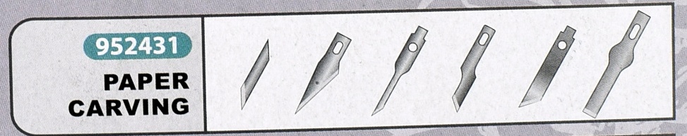 Набор лезвий фигурных для макетного цангового ножа, 6 шт/уп, Santi 952431