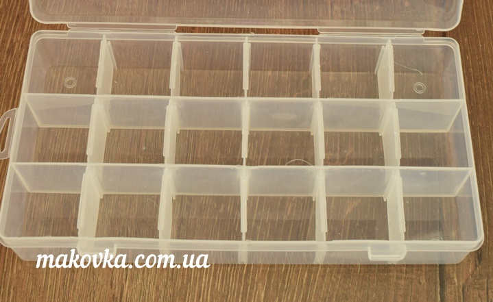 Коробка-органайзер для мелочей, размер 23х12х4,5 , на 18 ячеек 